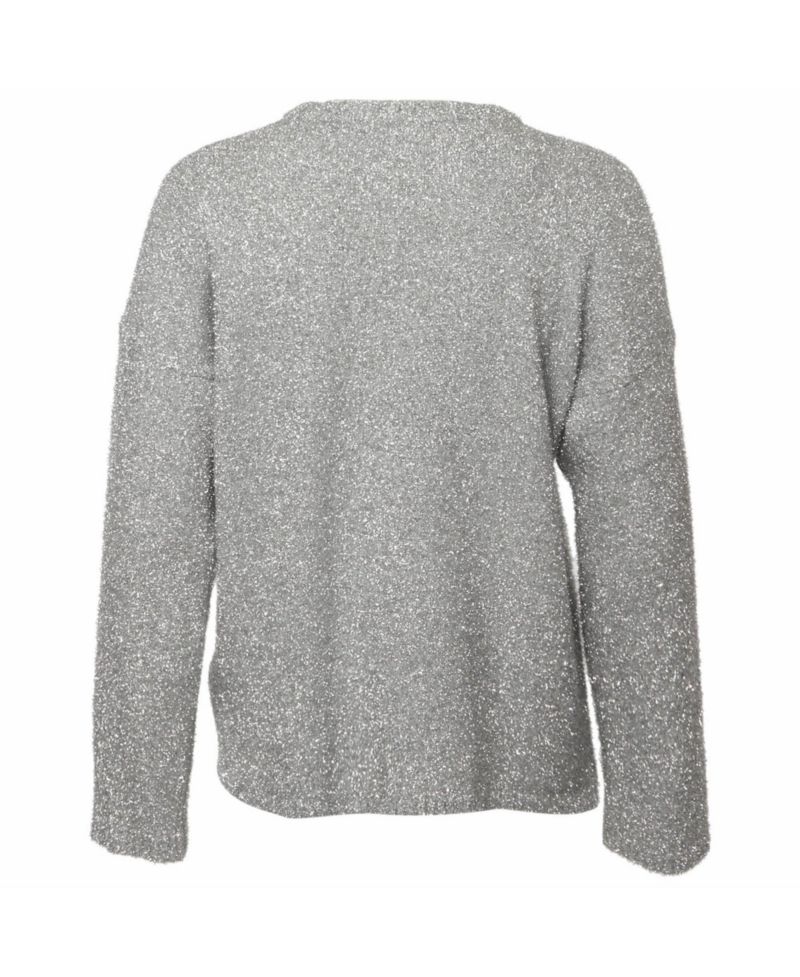 Women's Logo Intarsia Lurex Knit Sweater