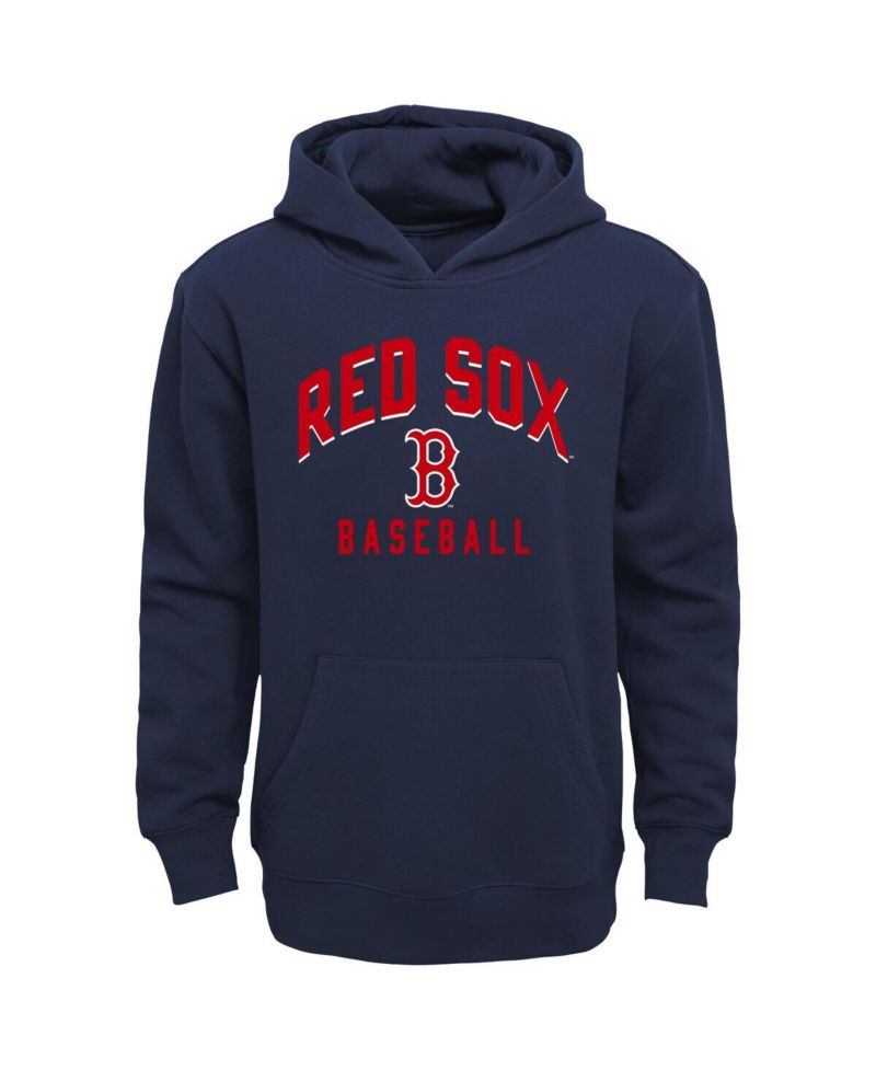 Baby Boys and Girls 2-Piece Navy/Heather Gray Boston Red Sox Play by Play Pullover Hoodie and Pants Set