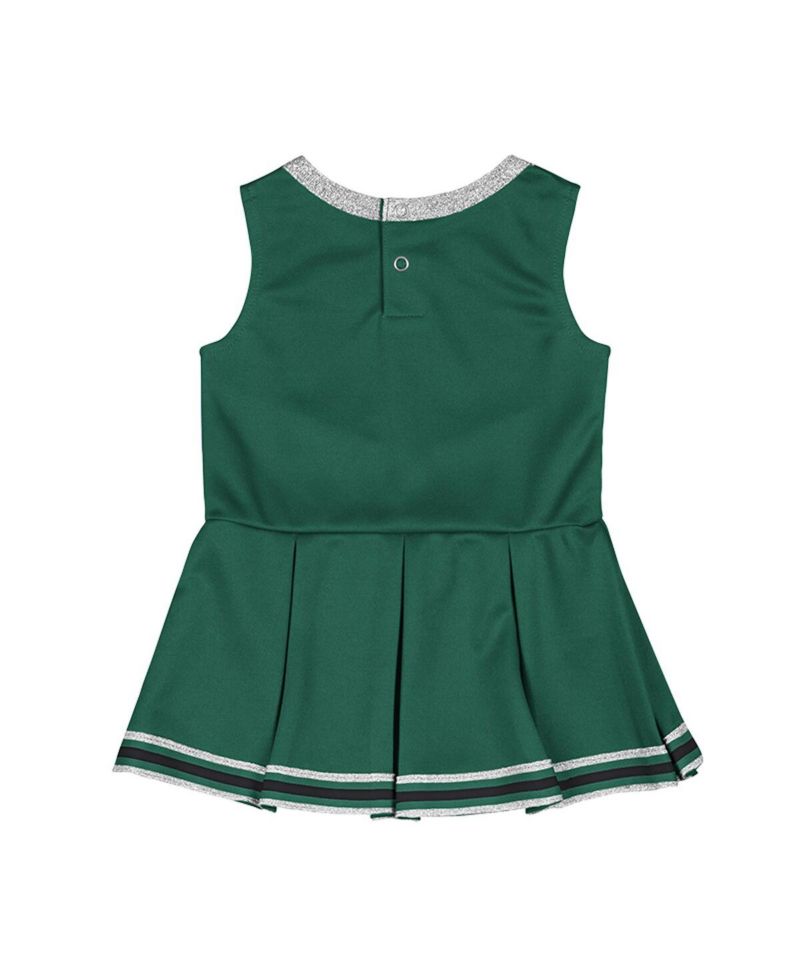 Girls Baby Boys and Girls Green Michigan State Spartans Lollipop Park Cheer Dress