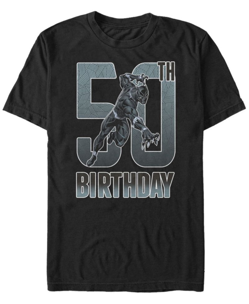 Men's Marvel Black Panther 50th Birthday Short Sleeve T-Shirt