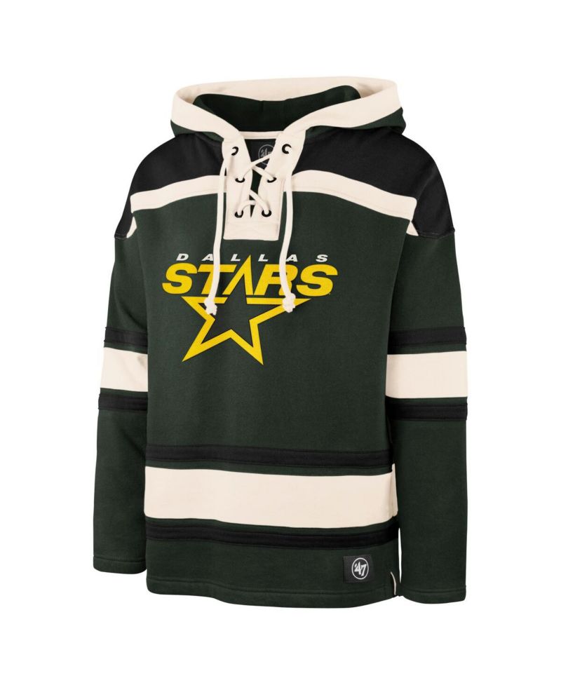 Men's Mike Modano Green Dallas Stars Retired Player Name & Number Lacer Pullover Hoodie