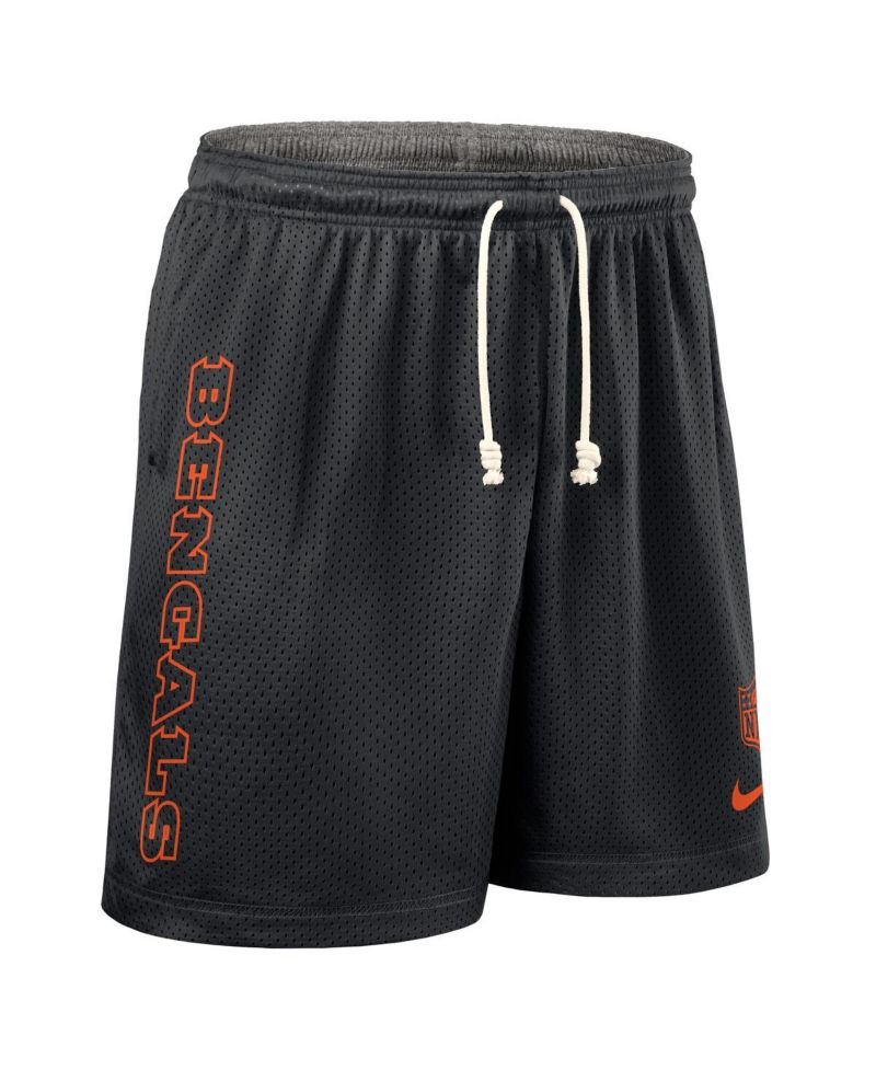 Men's Black Cincinnati Bengals Sideline Reversible Performance Shorts