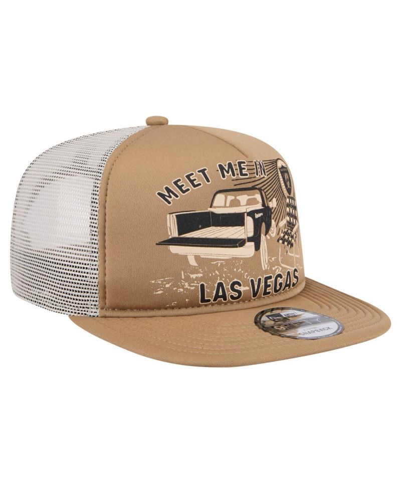 Men's Tan Las Vegas Raiders Meet Me 9FIFTY Snapback Hat