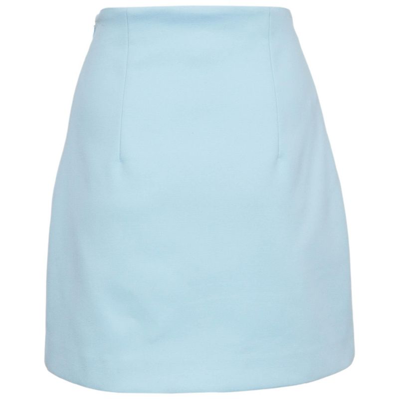 Women's Blue Crepe Mini Skirt