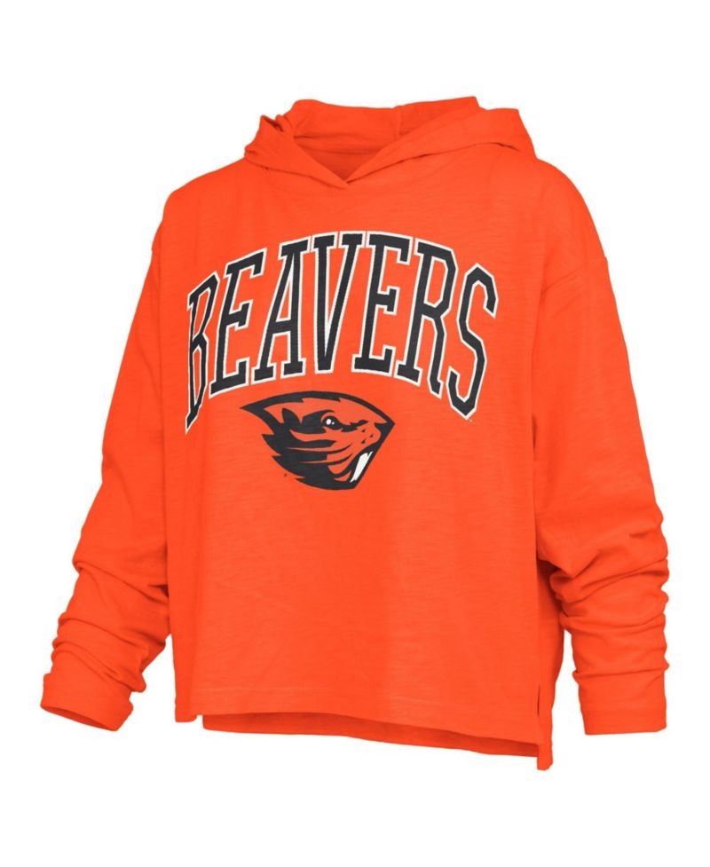 Women's Nelson Oregon State Beavers Hooded Long Sleeve Slub T-Shirt