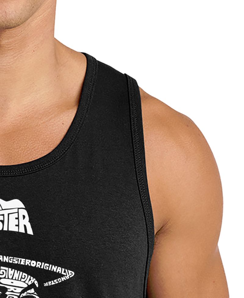 Men's Frank Sinatra Portrait Word Art Graphic Tank Top