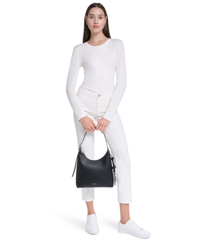 Erina Zipper Small Hobo Satchel Handbag