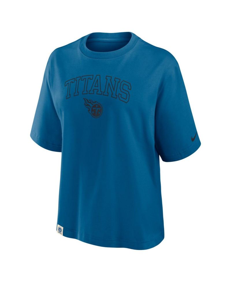 Women's Blue Tennessee Titans Glory Arch Boxy T-Shirt
