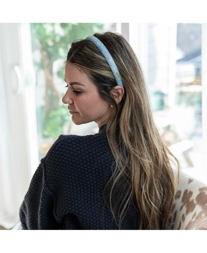 Women's Classic Thin Padded Headband - Light Wash Stars