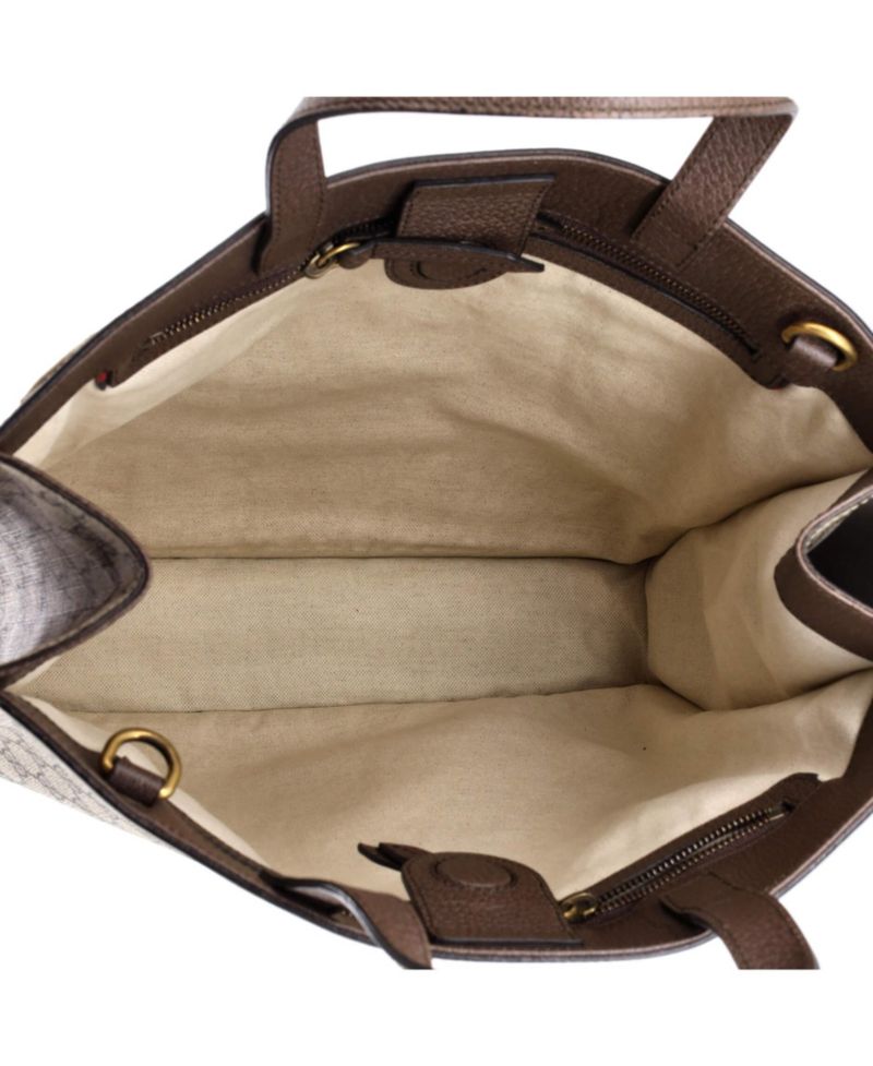 North South Courrier Convertible Soft Open Tote GG Coated Canvas with Applique