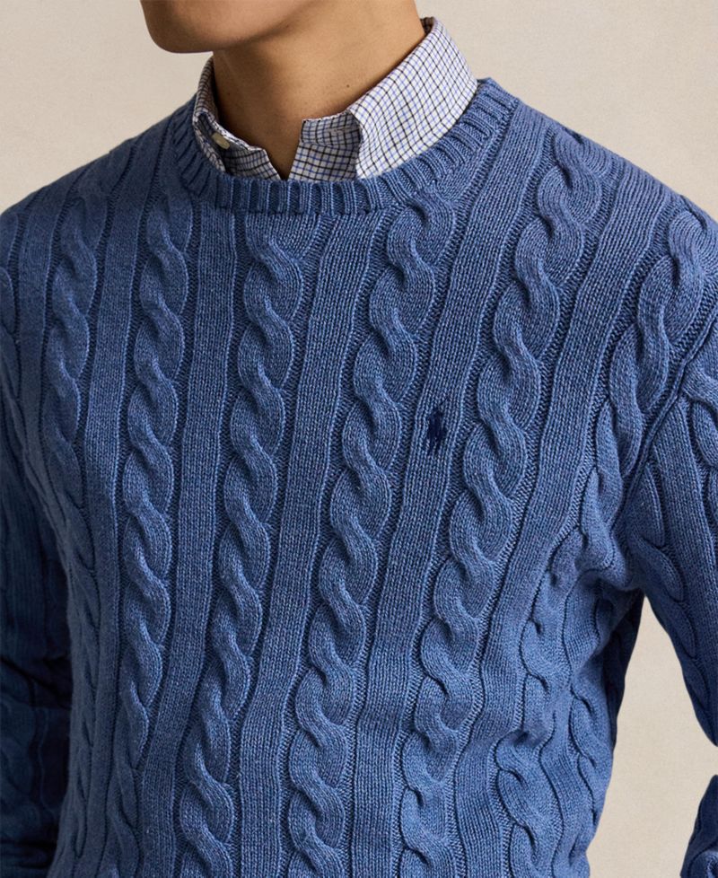 Men's Cable-Knit Cotton Sweater