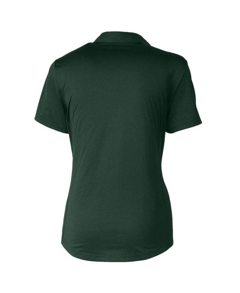 Women's Hunter Green Green Bay Packers Prospect Textured Stretch Polo