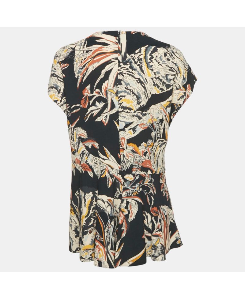Women's Navy Blue Printed Crepe Asymmetric Mini Dress