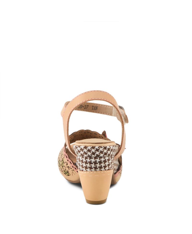 Women's Ankle Strap with Hand-Painted Design