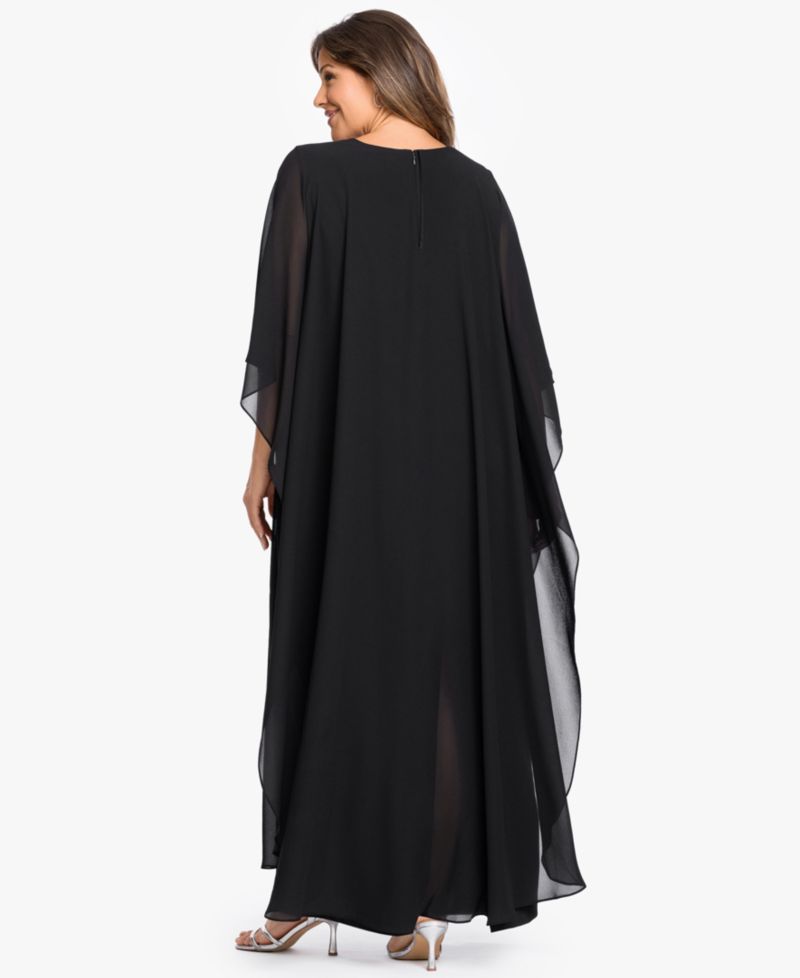 Plus Size V-Neck Long Kaftan Dress