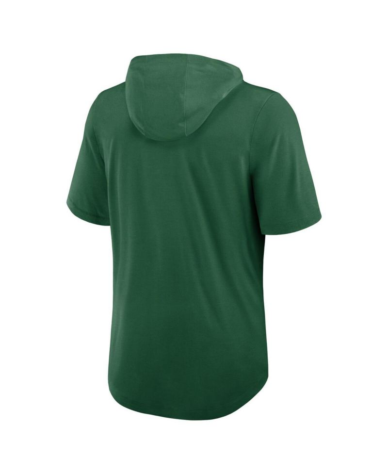 Men's Green New York Jets Lockup Tri-Blend Hoodie T-Shirt