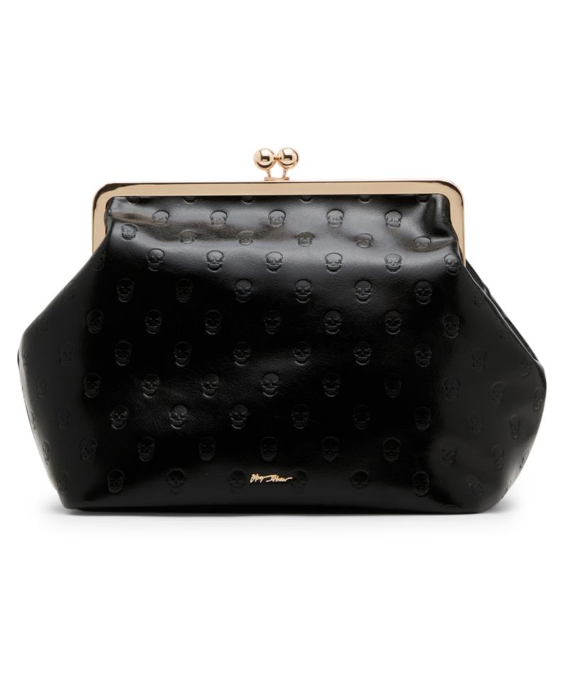 Skull Deboss Large Clutch Handbag