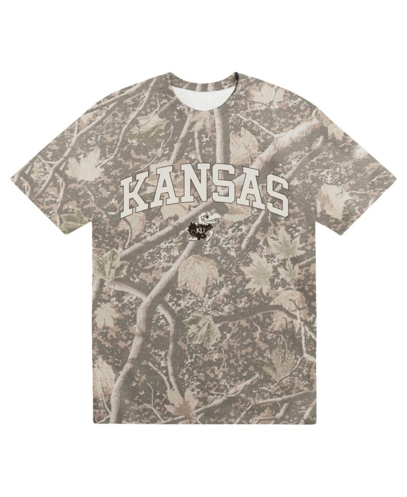 Men's Camo Kansas Jayhawks Back Bay Heavyweight T-Shirt