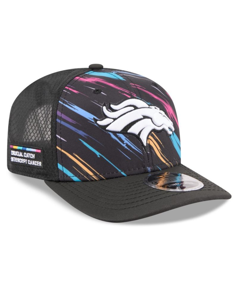 Men's Black Denver Broncos 2026 NFL Cruical Catch 9SEVENTY Adjustable Trucker Hat