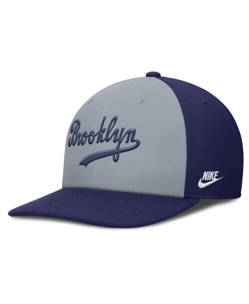 Men's Gray/Royal Brooklyn Dodgers Cooperstown Collection Pro Performance Snapback Hat