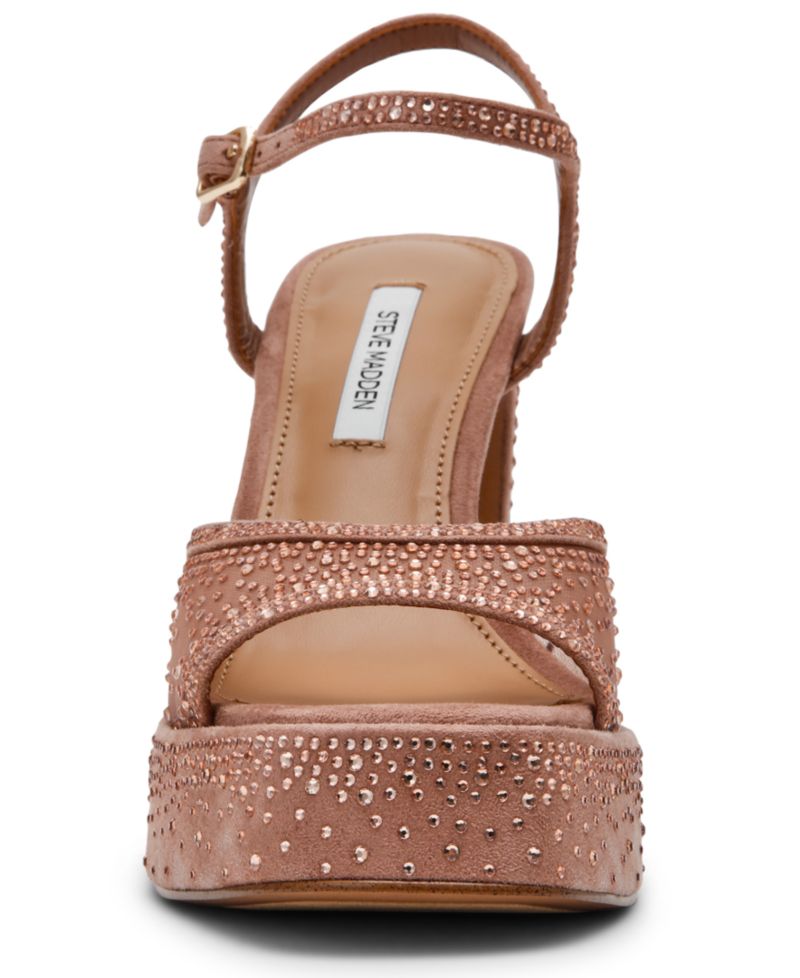 Women's Liandra-Rhinestone Two-Piece Platform Dress Sandals