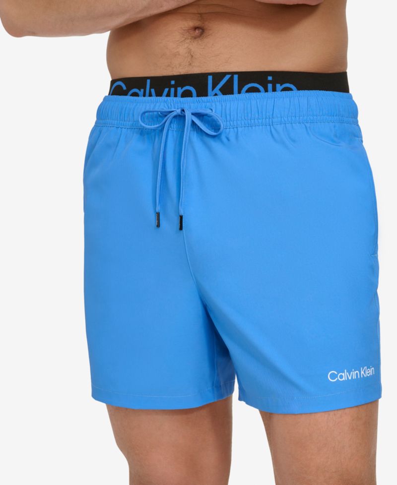Men's Logo Elastic Waist Modern Euro 5" Volley Swim Trunks