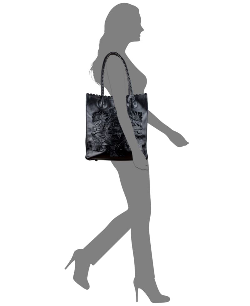 Cavo Mini Tooled Leather Applique Tote Handbag