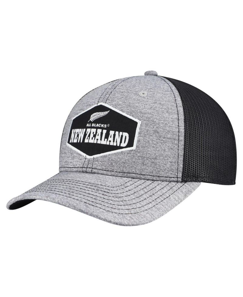 Men's Gray All Blacks Generic Mass Rodeo Patch Trucker Adjustable Hat