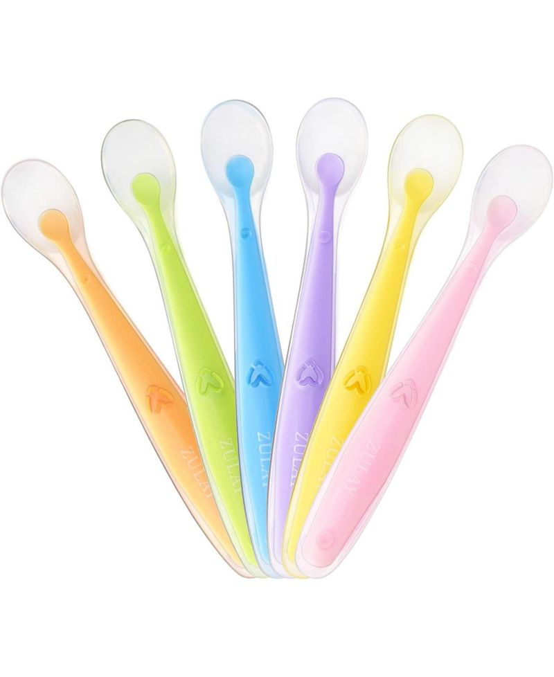 6 Pack Silicone Baby Spoon - First Stage Baby Feeding Spoon