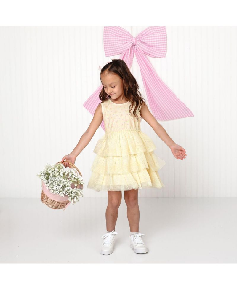 Baby Girls Lemon Floral Tank Tutu Dress