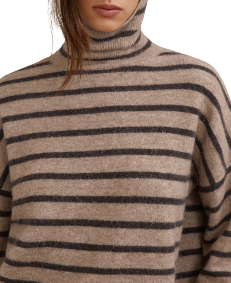 Women's Wynn Stripe Roll-Neck with Wool Sweater