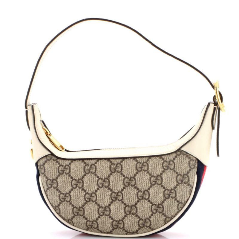 Mini Ophidia Half Moon Bag GG Coated Canvas