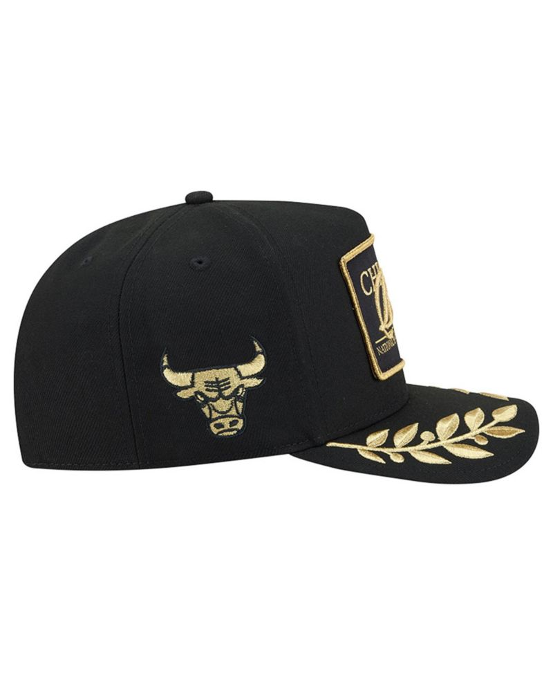 Men's Black Chicago Bulls Golden 9FIFTY Snapback Hat