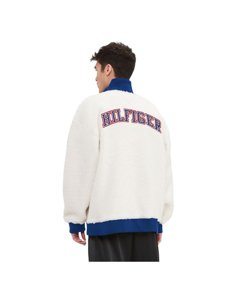 Men's Cream Buffalo Bills Jordan Sherpa Quarter-Zip Sweatshirt