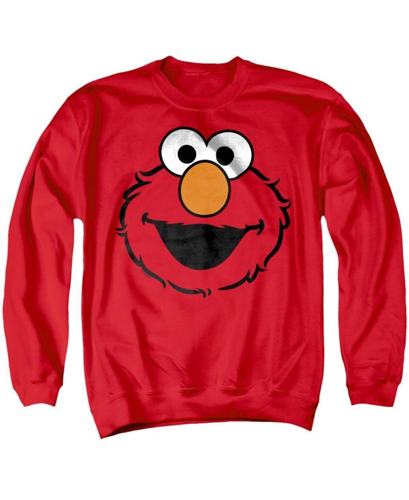 Men's Elmo Full Face Graphic Crewneck Sweatshirt
