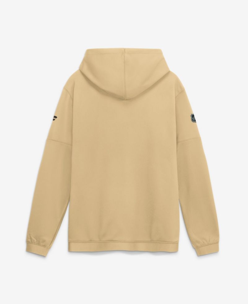 Men's Gold Vegas Golden Knights Authentic Pro Rink Fleece Pullover Hoodie