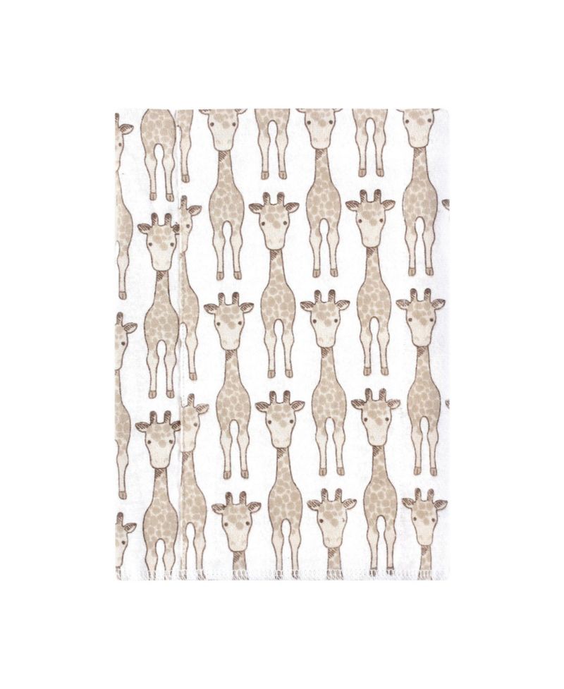 Cotton Flannel Burp Cloths 7-Pack, Giraffe