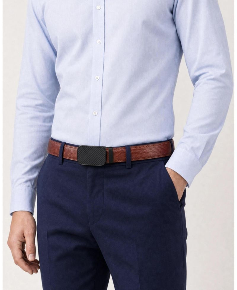 Men's Diagonal Weave Ratchet Belt