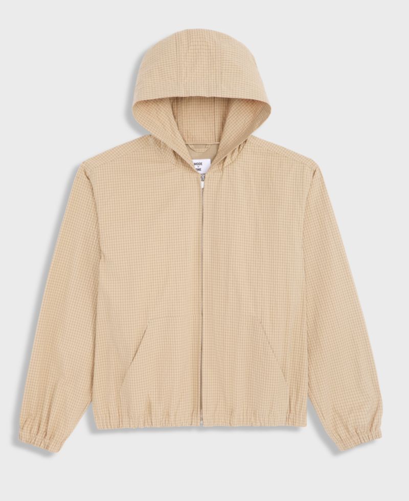 Men's Checker Ripstop Hooded Jacket