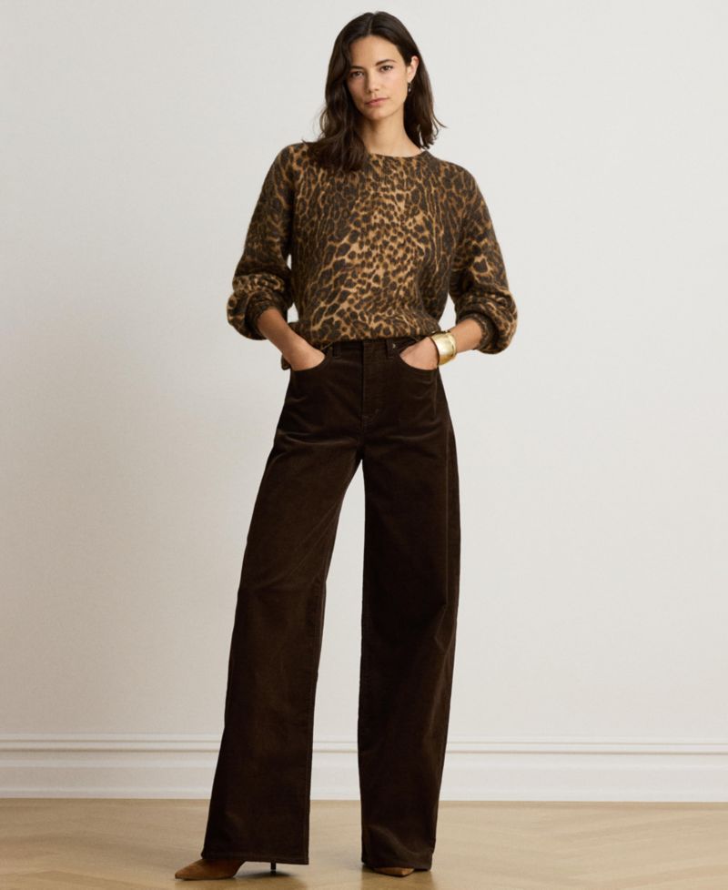 Women's Corduroy High-Rise Wide-Leg Pants