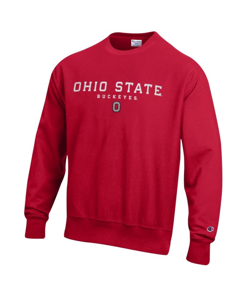 Men's Scarlet Ohio State Buckeyes Relentless Reverse Weave Sweatshirt