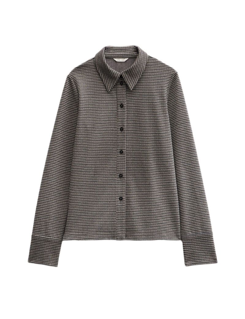 Women's Fitted Check Jersey Shirt