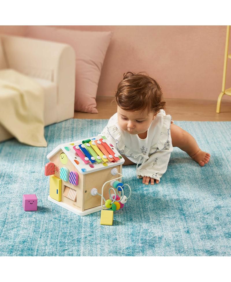 9-in-1 Wooden Activity Cube - Montessori Baby Activity Center