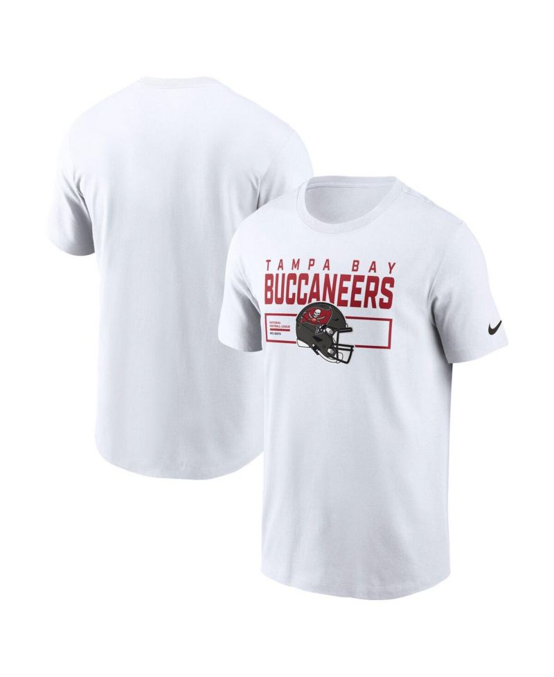 Men's White Tampa Bay Buccaneers Primetime Helmet Essential T-Shirt