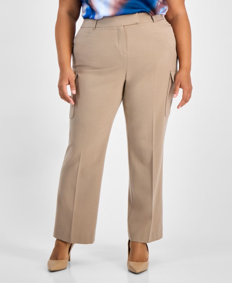 ASL Plus Size Straight-Leg Cargo Pants