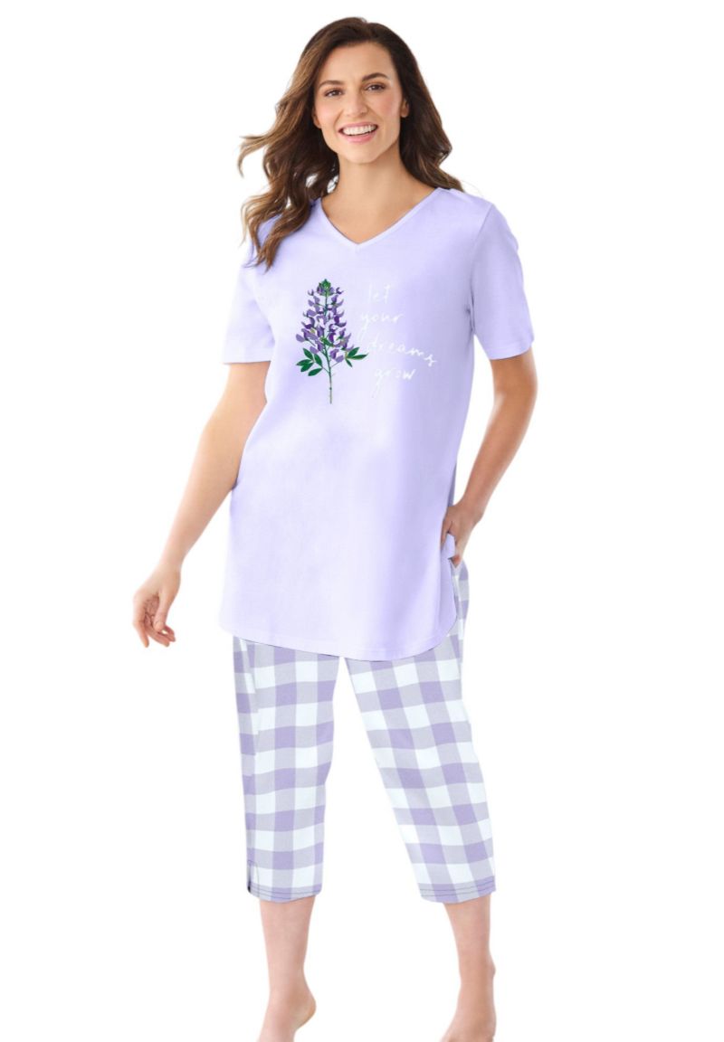 Plus Size Only Necessities Capri Pajamas