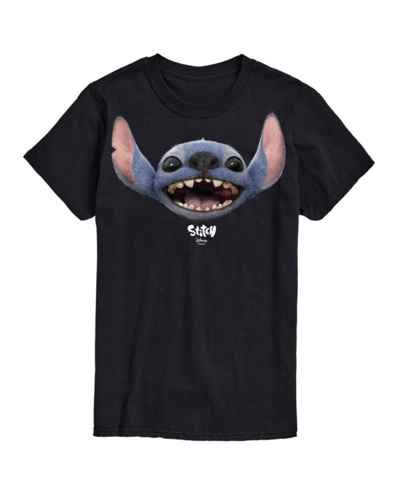 Men's Lilo and Stitch Live Action Stitch Face Short Sleeve T-Shirt