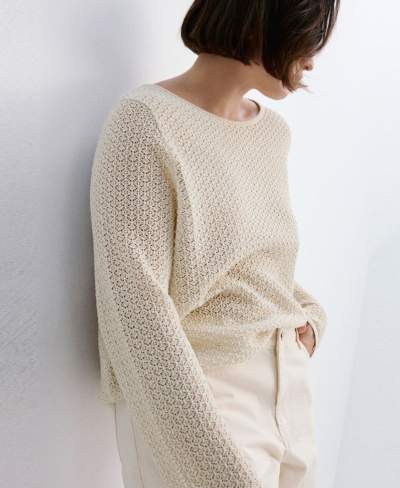 Women's Open-Knit Lurex Sweater
