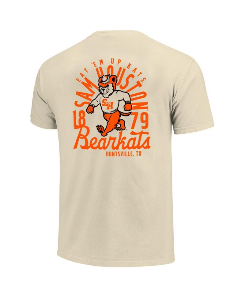 Men's Cream Sam Houston State Bearkats Comfort Colors Mascot Overlay T-Shirt