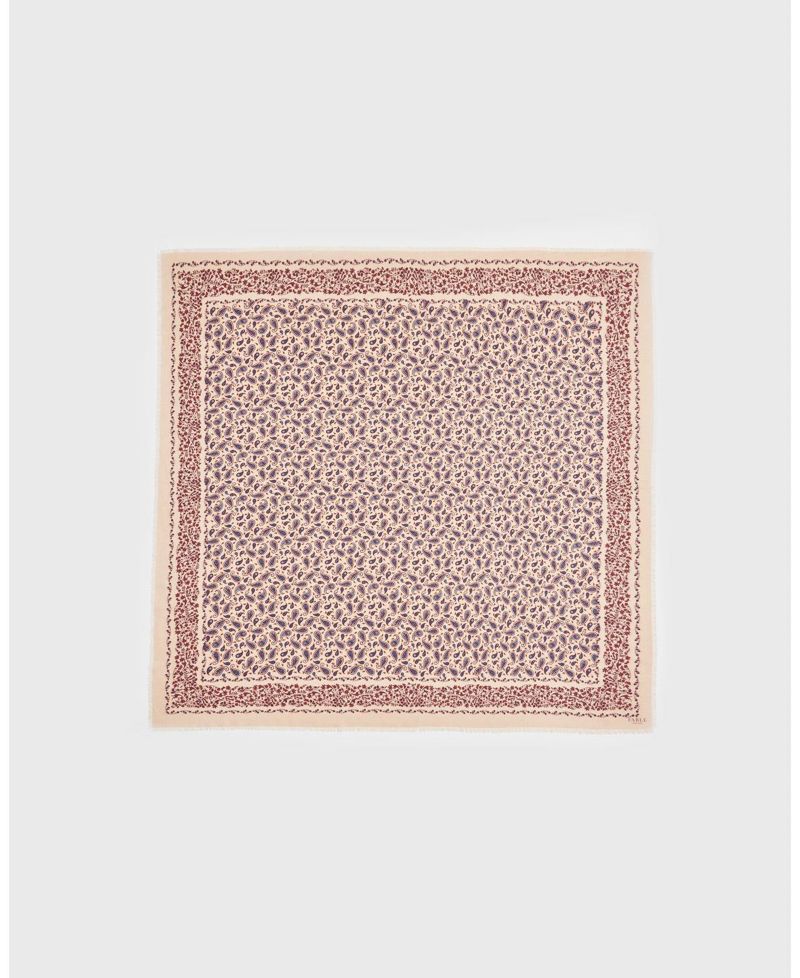 Paisley Folk Caramel Square Scarf